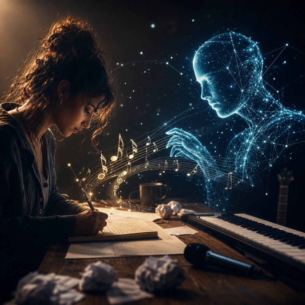 AI-powered songwriting tools transforming written lyrics into melodies