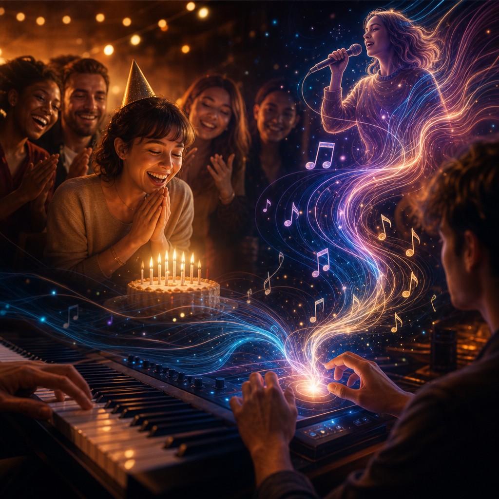 Personalized AI birthday song creation with Donna AI